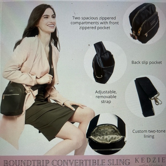 Kenzie Convertible Sling & Crossbody with Adjustable Strap - Picture 3 of 3